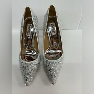 Badgley Mischka bejeweled ‘Bethany’ pumps. Bridal, pageant, prom.